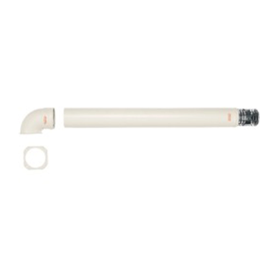 Комплект коаксиального дымохода с оголовком, горизонтальный, с защитой от замерзания 60/100 мм